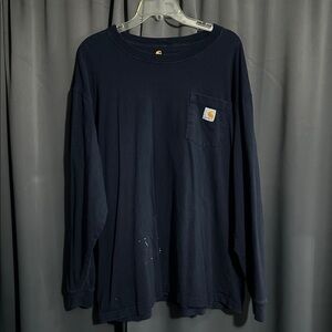 Carhartt Men's Dark Blue Long Sleeve Tee